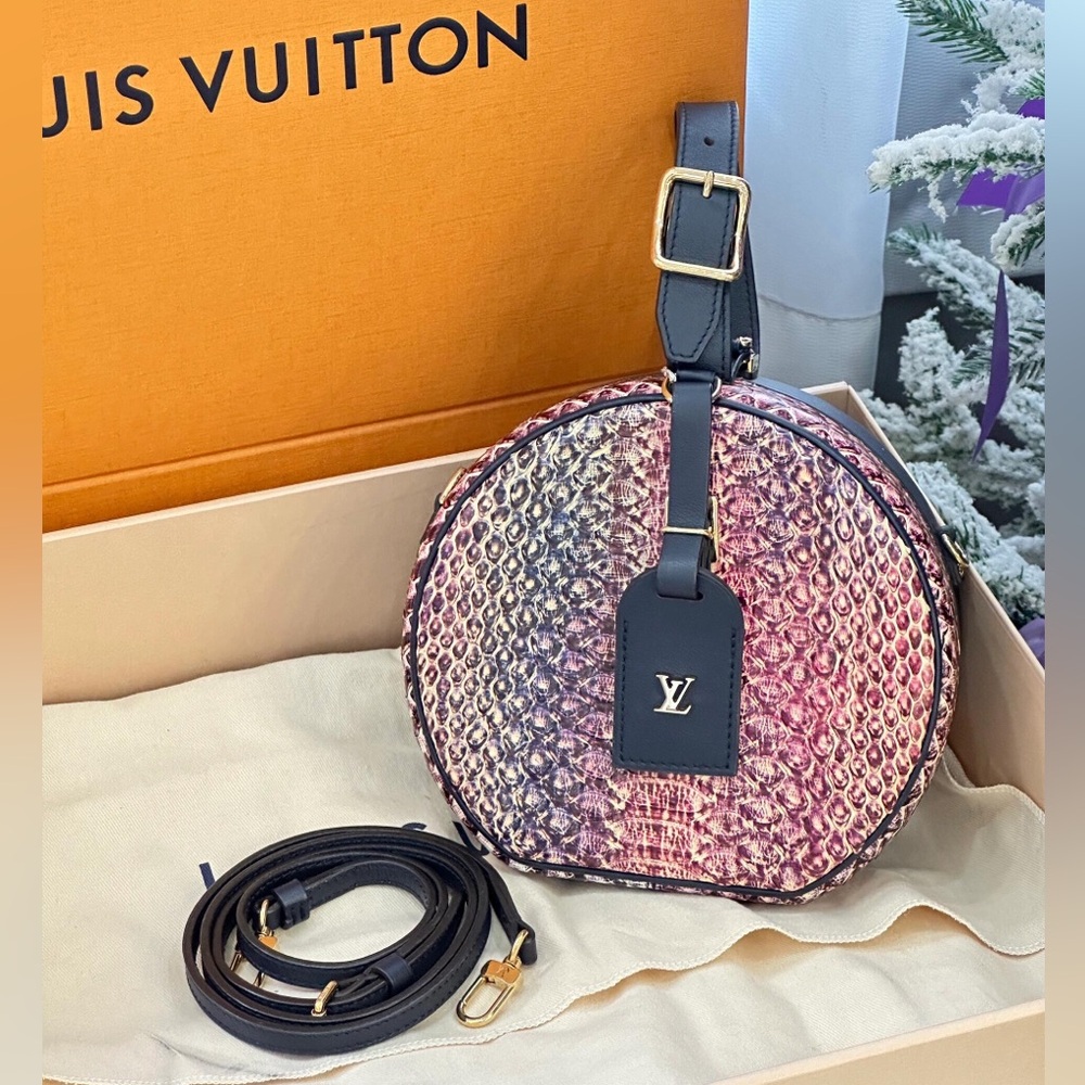 Louis Vuitton Pink and Black Round Bag